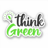 Denk groen sticker (Voorkant)