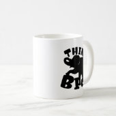 Denk groot - Olifant - Grote dag - Groot idee - mo Koffiemok (Voorkant rechts)