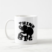 Denk groot - Olifant - Grote dag - Groot idee - mo Koffiemok (Links)