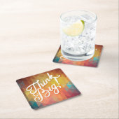 Denk groots vierkante kartonnen onderzetter (Insitu)