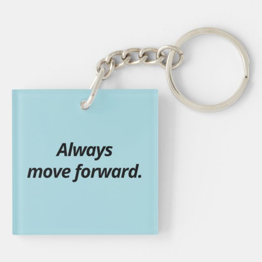 Denk groter en ga vooruit - Motivatie Sleutelhanger (Achterkant)