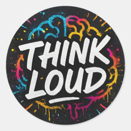 Denk Hardop – Graffiti Brainpower Sticker