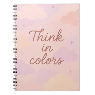 Denk in Kleuren – Pastel Esthetische Motivatie  Notitieboek