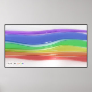 Denk in kleuren poster