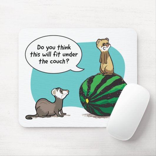 Denk je dat dit onder de bank past? muismat (Met muis)