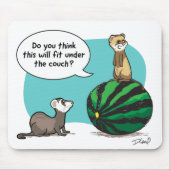 Denk je dat dit onder de bank past? muismat (Voorkant)