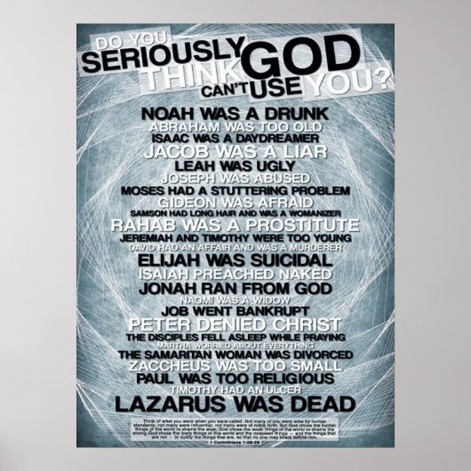 Denk je dat God je niet kan gebruiken? Poster (Voorkant)