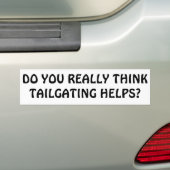 Denk je dat het trainen helpt? bumpersticker (Op auto)