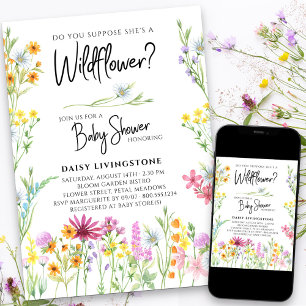 Denk je dat ze een Wildflower Baby shower is? Kaart