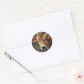 Denk je niet dat ik een mooie Jersey Cow ben? Ronde Sticker (Envelop)