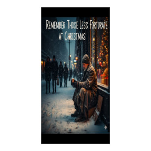 Denk met Kerstmis aan de minder fortuinlijken Perfect Poster
