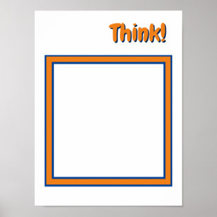 Denk na! Buiten de doos (aanpasbaar) Poster