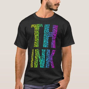 Denk na de tekstmozaïek van de Meester Coach van d T-shirt