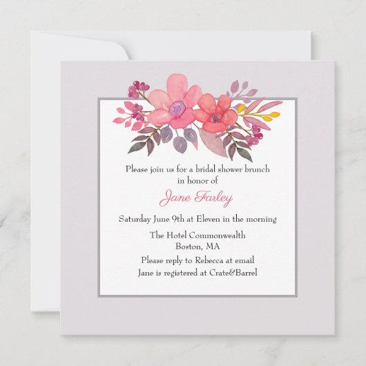 Denk na de uitnodiging van de Bridal van de Dusty (Voorkant)