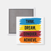 Denk na, Dream, Verover, Achieve Magneet (Voorkant / Achterkant)