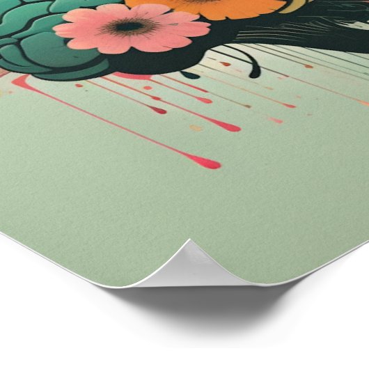 Denk na over gelukkige gedachten poster (Hoek)