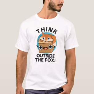 Denk na over het fox Funny Animal Pun T-shirt