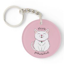 Denk na Pawsitive Cat Illustration