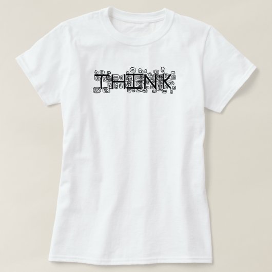 "Denk na" T-shirt (Design voorkant)