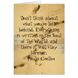 Denk niet aan wat je achter de kaart hebt gelaten