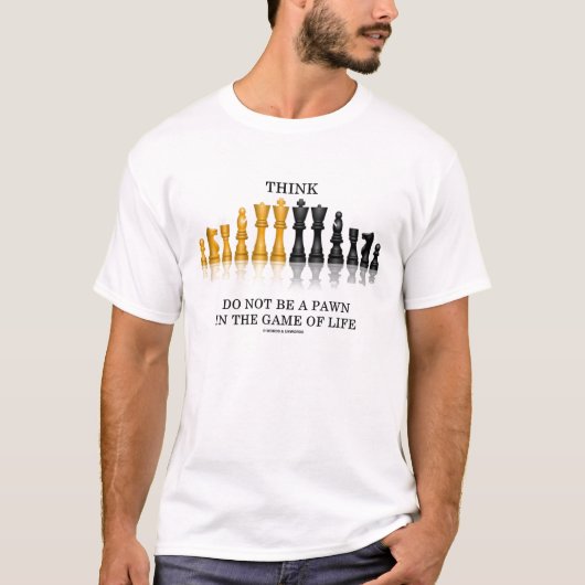 Denk niet dat je een schaap in het spel bent t-shirt (Voorkant)