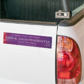 Denk onafhankelijk bumpersticker (Op Truck)