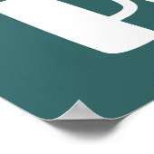 Denk positief grafisch lang groen poster (Hoek)