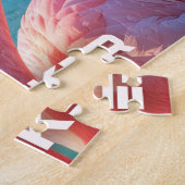 DENK ROZER - Flamingo ROZE Legpuzzel (Zijkant)
