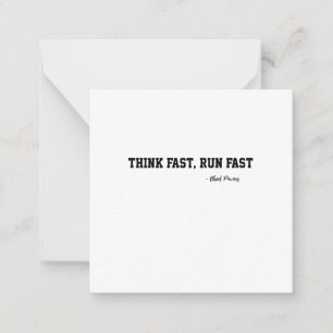 Denk snel de Snelle Motivatie van het Football van Notitiekaartje