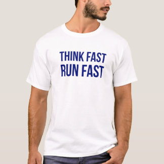 Denk snel in werking gesteld snel voor het runnen t-shirt