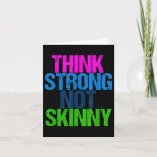 Denk Sterk Niet Slank Motivatie Fitness Kaart