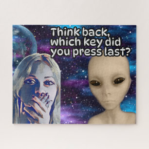 Denk terug, welke sleutel heb je het laatst gedruk legpuzzel