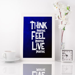 Denk Voel je live positief Poster