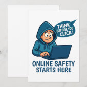 Denk Voor Je Klikt - Online Veiligheidsbewustzijn Kaart (Voorkant / Achterkant)