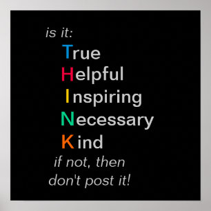 DENK - voor je post - poster