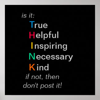 DENK - voor je post - poster