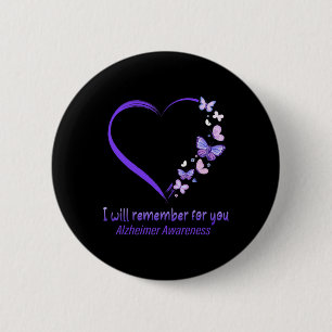 Denk Voor Jou Alzheimerheimer Bewustzijnskleding Ronde Button 5,7 Cm