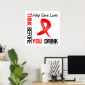 Denk voor u Drink - help levens te redden Poster (Thuiskantoor)