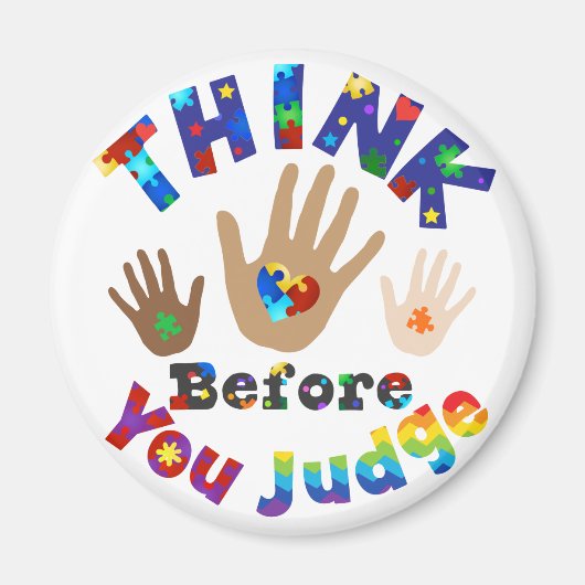 DENK VOOR U rechter bent Magneet (Voorkant)