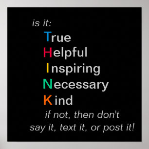 DENK - voor u spreekt, tekst, of post - poster