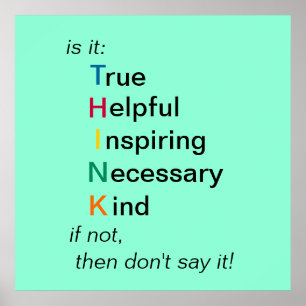 DENK - voordat u het woord voert - poster