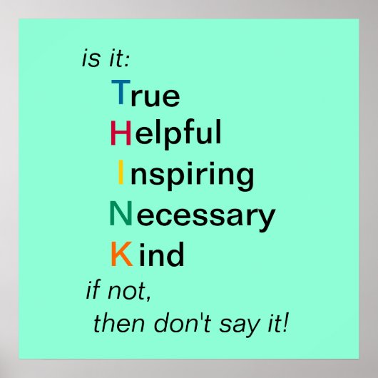 DENK - voordat u het woord voert - poster (Voorkant)