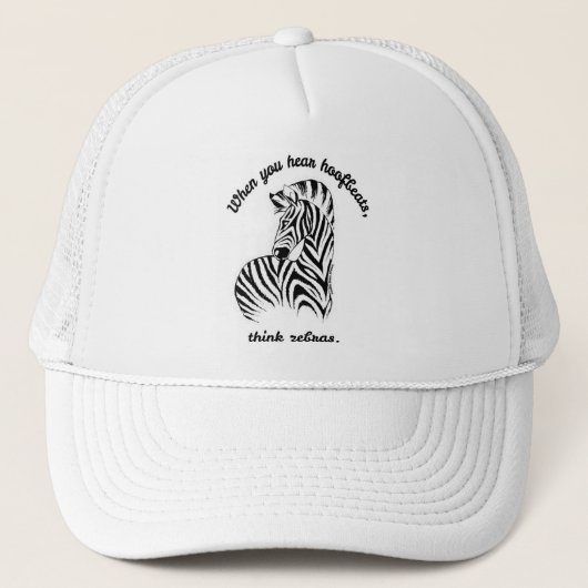 Denk Zebras Trucker Pet (Voorkant)