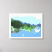 denkbeeldig digitaal_art landschap canvas afdruk (Voorkant)