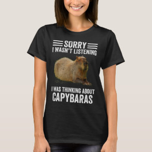 Denken Aan Capybaras  Knaagdier Dier  Humor T-shirt