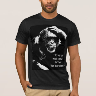 Denken aan de Monkey Shakespeare Quote Pop Art Man T-shirt
