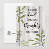 denken aan je condoleances verlies geliefd feestdagenkaart (Voorkant / Achterkant)