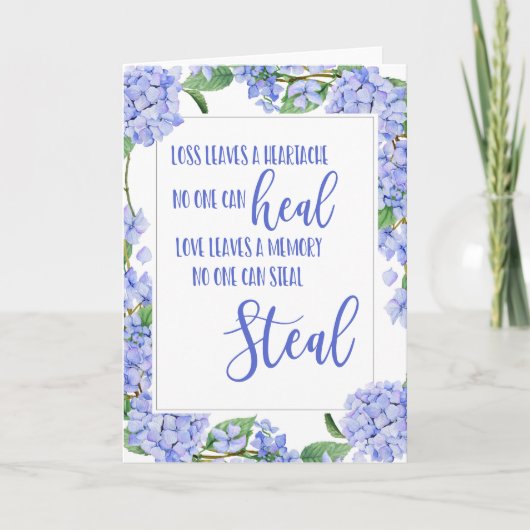 denken aan je condoleances verlies geliefd kaart (Voorkant)