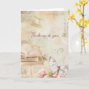 Denken aan je dromerige Vintage Kaart