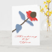 Denken aan je groeten kaart (Gele Bloem)